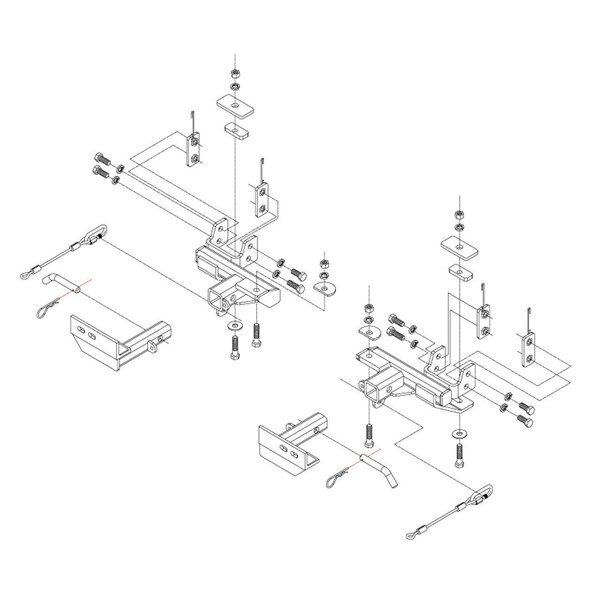Roadmaster 10-12 JEEP WRANGLER TOW BAR MNTG BRKT KIT 1438-1 - main
